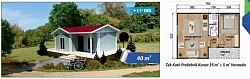 40m2 Prefabrik Ev 328,000 TL  Son zamanlarda ülkemizde sık sık yaşanan depremler insanların ilk önce can güvenliği demesine neden olmuştur. Sabit ve betonarme yapılar depreme ne kadar dayanıklı olsalarda illa ki hasar gören yapılardır. Bu noktada hayatın kolaylığı ve prefabrik evlerin avantajları tercih edilmiştir.   Fiyata Dahil Olan Hizmetler • Bina malzemesinin temini ve montajı. • Boya badana işleri. • Tüm iç ve dış kapıların takılması. • Pencerelerin plastik doğrama ile çift camlı olarak takılması. • Elektrik tesisatı ve armatürleri uygulaması fiyata dahildir.  Ücretsiz Kurulum ve Montaj  55 Yıl Garanti  Uygun Ödeme Seçenekleri  Telefonla Sipariş ÜRÜN BİLGİ TABLOSU  M² : 40  Oda : 1  Salon : 1  Banyo : 1  Wc : 1  Mutfak : 1  Balkon : -  Veranda : 1  Antre : 1  Kat Sayısı : 1