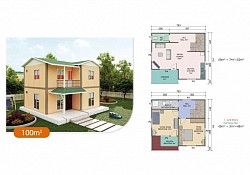 100 m2 Prefabrik Ev | Çift Katlı Prefabrik Ev Modelleri   fiyat:865,000TLİndirim Vergiler dahil.  Prefabrik Evimizde Neler Var?   Duvar: Dış Duvar: 2.50 Yüksekliğinde, 10 cm Kalınlığındadır.  İç Duvar: 2.50 Yüksekliğinde, 10 cm Kalınlığındadır.  Pencereler: ADO PENTECH - EUROPEN - ADOPEN 7000 serisi Çift Çamlı + Çift Açılır + Sineklikli (Beyaz)  Kapı: Dış Kapı: Çelik Kapı  İç Kapılar: Ahşap Kasalı Amerikan Kapı  Çatı: Çatı Yalıtımı: 10 cm Mineral Cam Yünü + OSB + Membran  Çatı Kaplaması: Boyalı Galvaniz Sac (Trapez Sac)  Elektrik ve Sıhhi Tesisatlar sıva altı olarak yapılır. Elektrik tesisatı sigortacıya kadar takılır. Priz, Anahtar ve Lambalar takılır.  İç ve Dış Cephe Boyası: FAVORİ markası   Vitrifiye Ürünleri: Klozet, Ayaklı Lavabo ve Duş Teknesi verilmektedir.  Tüm bu işlemler bizim tarafımızdan yapılmaktadır.  (Kapı, Çatı, Pencere, İç-Dış Cephe Boyası, Elektrik-Su Tesisatı, Prizler, Lambalar, Vitrifiye Ürünleri ve Sigorta Kutusuna varıncaya kadar) montaj bize aittir.  Zemin Betonu + Parke + Fayans + Mutfak dolabı ve Nakliye indirimine aittir.